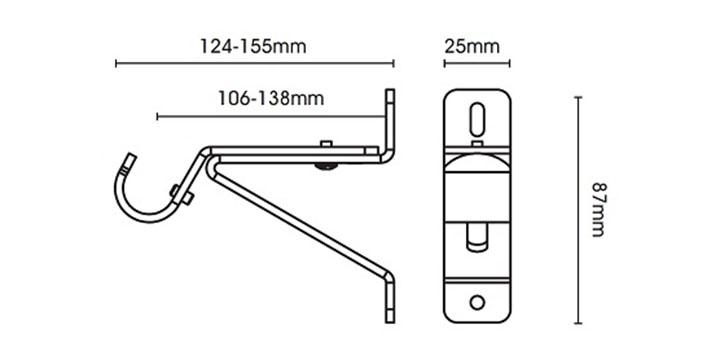 Swish Elements Capella 35mm Antique Brass Curtain Pole - Curtain Poles Emporium