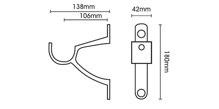 Galleria Metals 50mm Chrome Curtain Pole Caged Spear Finial