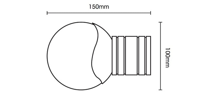 Galleria Metals 50mm Chrome Curtain Pole Orb Finial