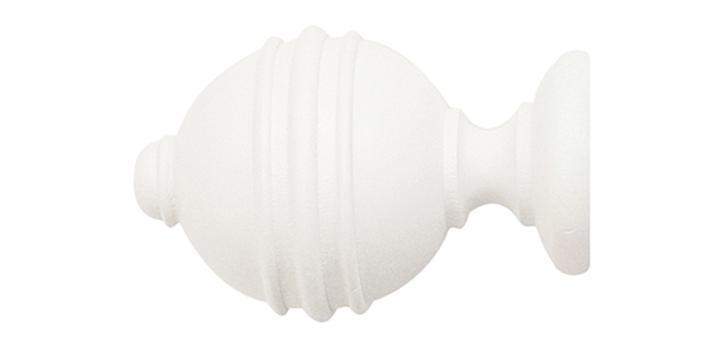 Jones Florentine 50mm Cotton Curtain Pole Ribbed Ball Finial - Curtain Poles Emporium