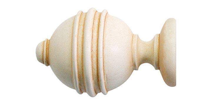 Jones Cathedral 30mm Ivory Curtain Pole Ely finial - Curtain Poles Emporium