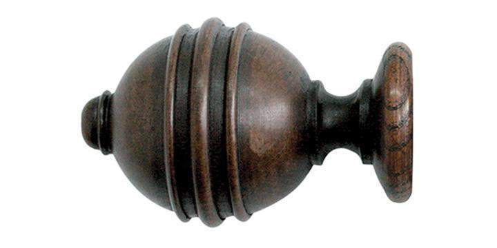 Jones Cathedral 30mm Oak Curtain Pole Ely finial - Curtain Poles Emporium