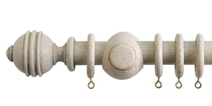 Jones Cathedral 30mm Putty Curtain Pole Ely finial - Curtain Poles Emporium