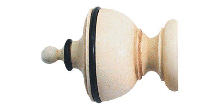 Jones Cathedral 30mm Ivory Curtain Pole Exeter finial - Curtain Poles Emporium