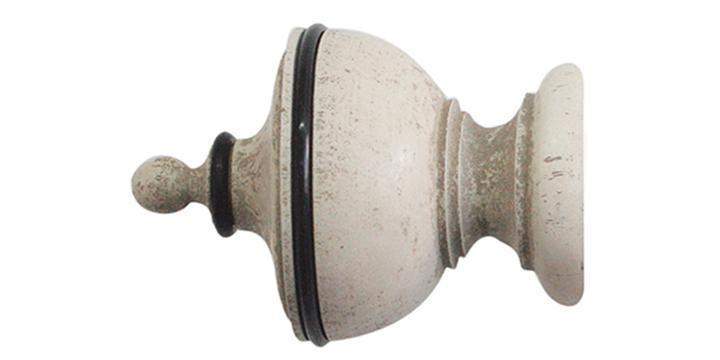 Jones Cathedral 30mm Putty Curtain Pole Exeter finial - Curtain Poles Emporium