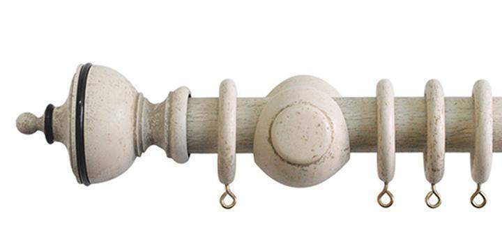 Jones Cathedral 30mm Putty Curtain Pole Exeter finial - Curtain Poles Emporium