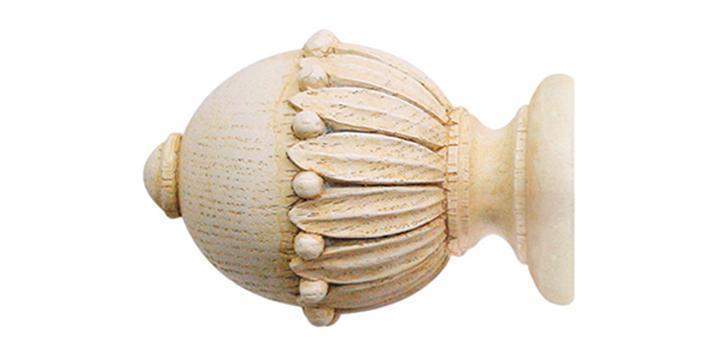 Jones Cathedral 30mm Ivory Curtain Pole Wells finial - Curtain Poles Emporium