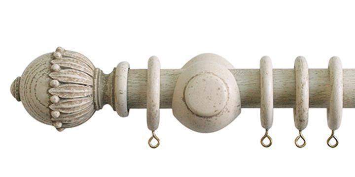 Jones Cathedral 30mm Putty Curtain Pole Wells finial - Curtain Poles Emporium