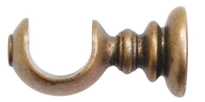 Jones Grande 63mm Antique Gold Curtain Pole Acanthus Finial - Curtain Poles Emporium