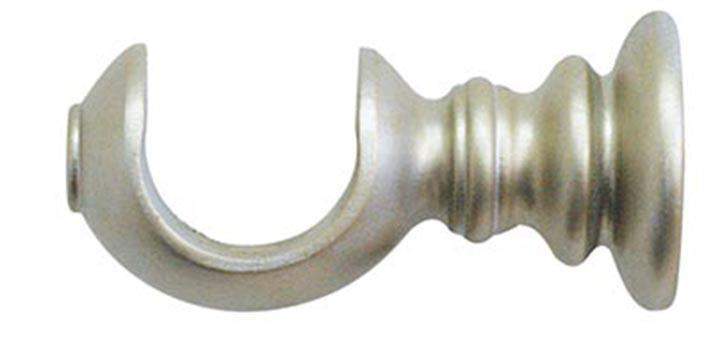 Jones Florentine 50mm Champagne Silver Curtain Pole Acanthus Finial - Curtain Poles Emporium
