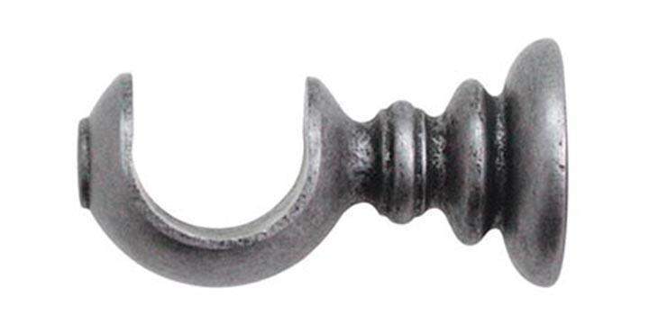Jones Florentine 50mm Pewter Curtain Pole Ribbed Ball Finial - Curtain Poles Emporium