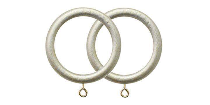 Jones Florentine 50mm Champagne Silver Curtain Pole Acanthus Finial - Curtain Poles Emporium
