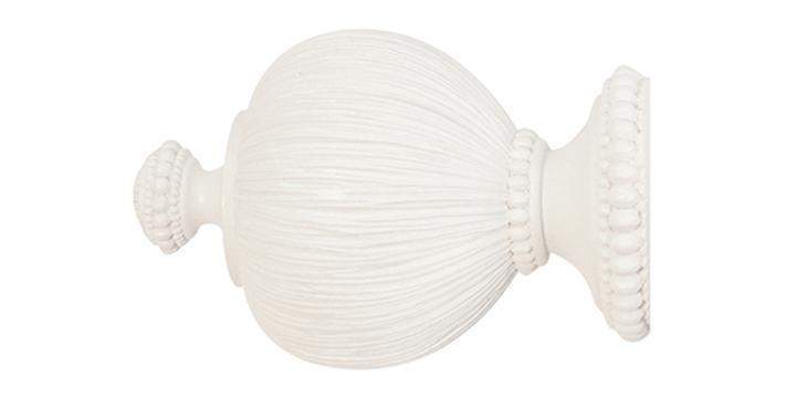 Jones Florentine 50mm Cotton Curtain Pole Pleated Finial - Curtain Poles Emporium