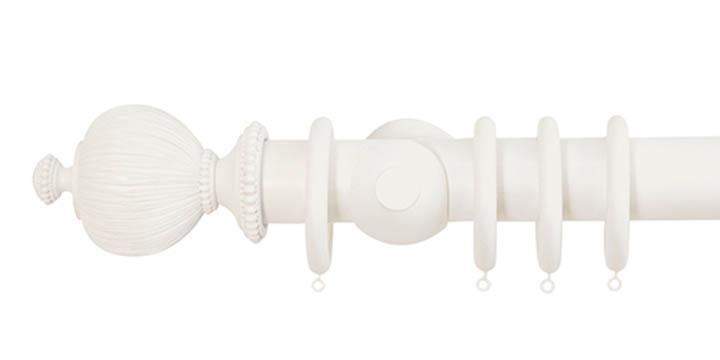 Jones Florentine 50mm Cotton Curtain Pole Pleated Finial - Curtain Poles Emporium