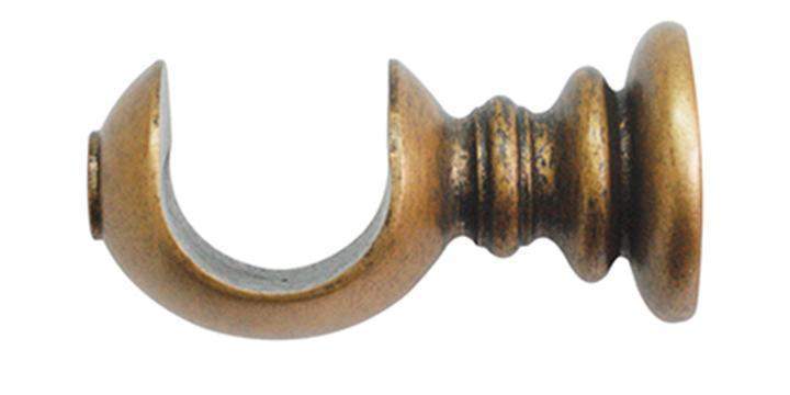 Jones Grande 63mm Antique Gold Curtain Pole Rope Finial - Curtain Poles Emporium