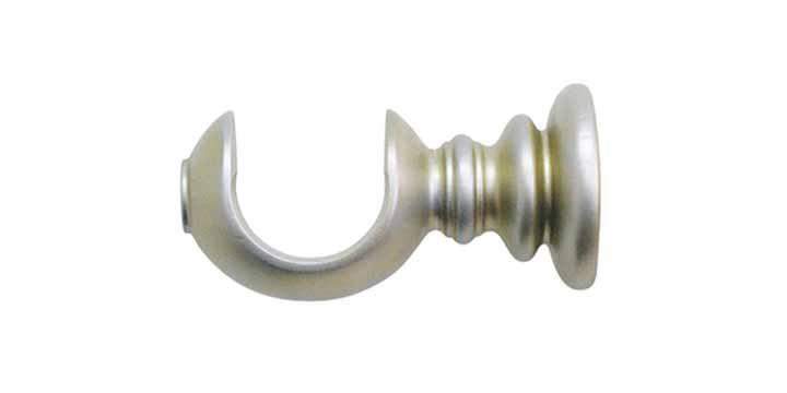 Jones Grande 63mm Champagne Silver Curtain Pole Acanthus Finial - Curtain Poles Emporium