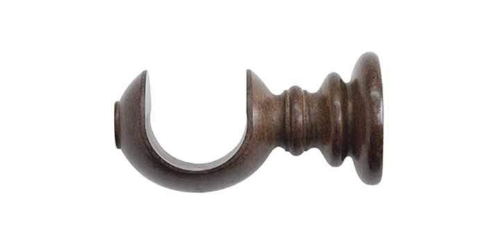 Jones Grande 63mm Oak Curtain Pole Rope Finial - Curtain Poles Emporium