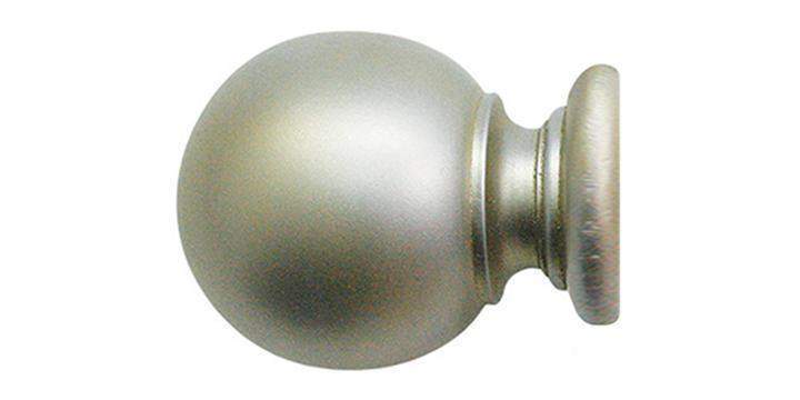 Jones Grande 63mm Champagne Silver Curtain Pole Ball Finial - Curtain Poles Emporium