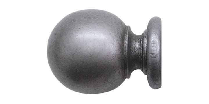 Jones Grande 63mm Pewter Curtain Pole Ball Finial - Curtain Poles Emporium