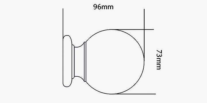 Jones Hardwick 40mm Cotton Curtain Pole Ball Finial - Curtain Poles Emporium