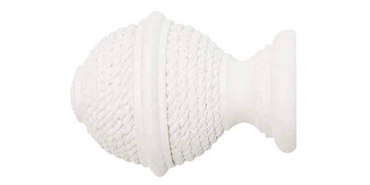 Jones Hardwick 40mm Cotton Curtain Pole Woven Finial - Curtain Poles Emporium