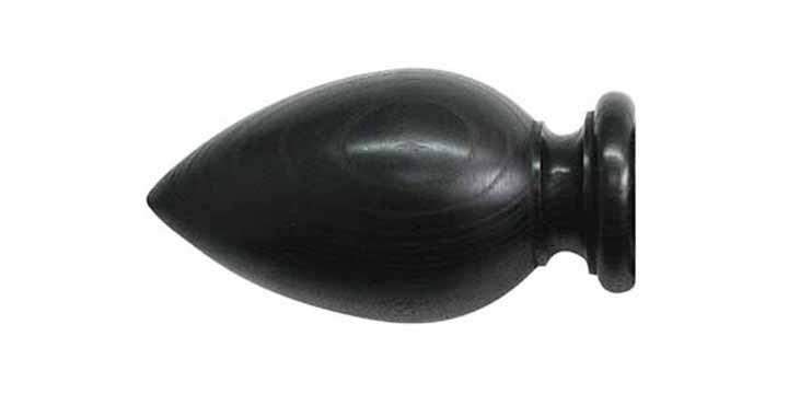 Jones Oakham 50mm Wenge Curtain Pole Cone Finial - Curtain Poles Emporium