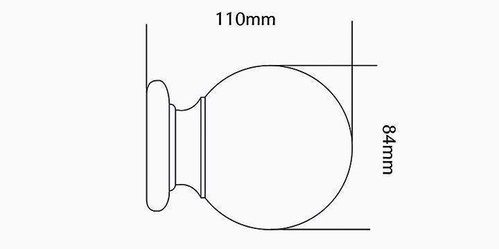 Jones Florentine 50mm Cotton Curtain Pole Plain Ball Finial - Curtain Poles Emporium