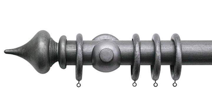 Jones Florentine 50mm Pewter Curtain Pole Minaret Finial - Curtain Poles Emporium