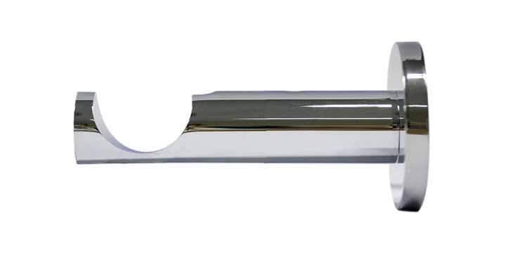 Jones Interiors Strand 35mm Chrome Curtain Pole with Ribbed End Stop Finial - Curtain Poles Emporium