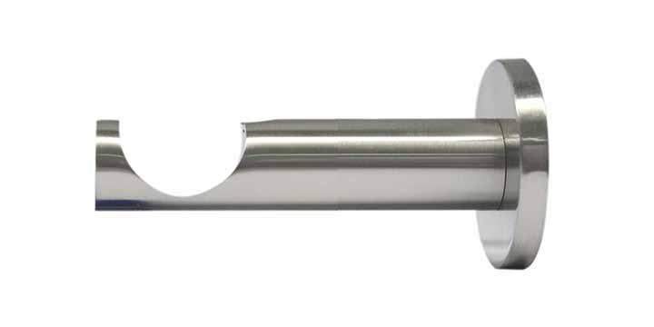 Jones Interiors Strand 35mm Matt Nickel Curtain Pole Stone Painted Finial - Curtain Poles Emporium