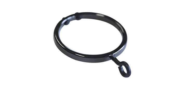 Jones Interiors Strand 35mm Black Nickel Curtain Pole Ribbed End Stopper - Curtain Poles Emporium
