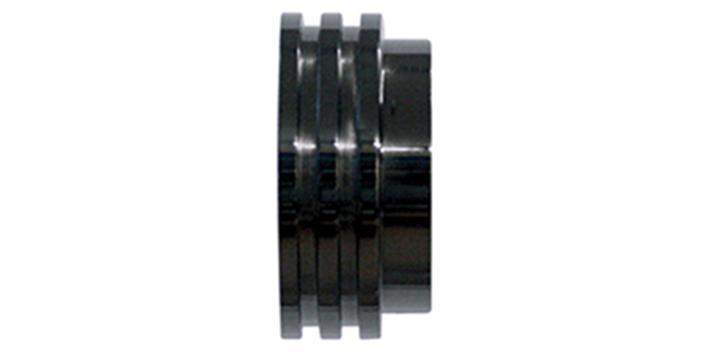 Jones Interiors Strand 35mm Black Nickel Curtain Pole Ribbed End Stopper - Curtain Poles Emporium