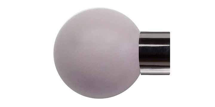 Jones Interiors Strand 35mm Black Nickel Curtain Pole Heather Painted Finial - Curtain Poles Emporium