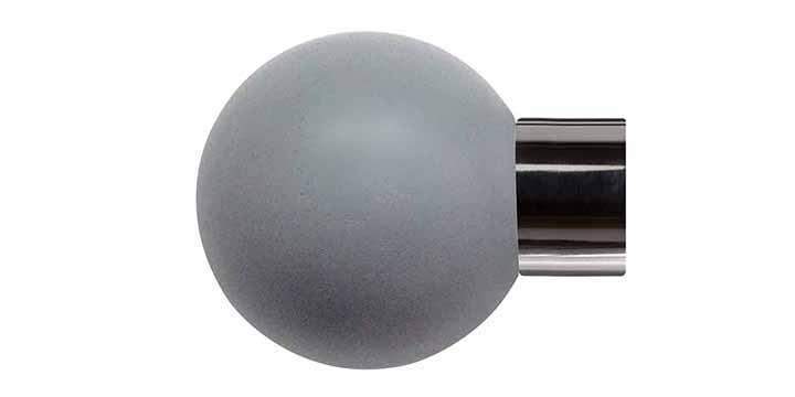 Jones Interiors Strand 35mm Black Nickel Curtain Pole Lead Painted Finial - Curtain Poles Emporium