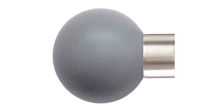 Jones Interiors Strand 35mm Matt Nickel Curtain Pole Lead Painted Finial - Curtain Poles Emporium