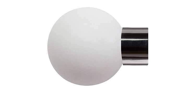 Jones Interiors Strand 35mm Black Nickel Curtain Pole Stone Painted Finial - Curtain Poles Emporium