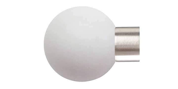 Jones Interiors Strand 35mm Matt Nickel Curtain Pole Stone Painted Finial - Curtain Poles Emporium