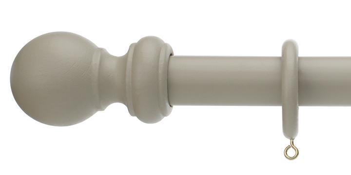 Hallis Honister 28mm Cafe Latte Wooden Curtain Pole - Curtain Poles Emporium
