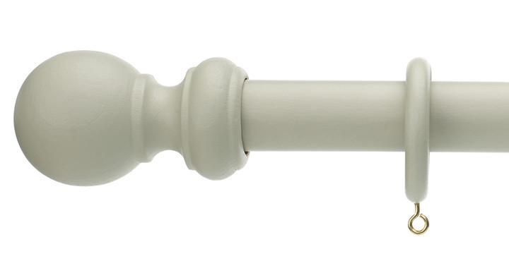 Hallis Honister 28mm French Grey Wooden Curtain Pole - Curtain Poles Emporium