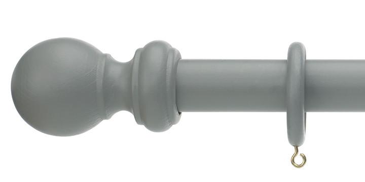 Hallis Honister 28mm Pale Slate Wooden Curtain Pole - Curtain Poles Emporium