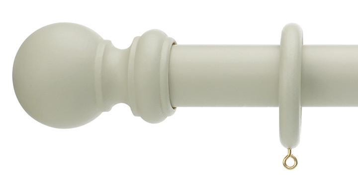 Hallis Honister 35mm French Grey Wooden Curtain Pole - Curtain Poles Emporium