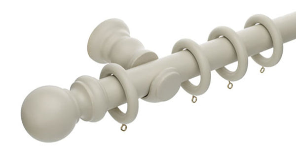 Hallis Honister 35mm Stone Wooden Curtain Pole - Curtain Poles Emporium