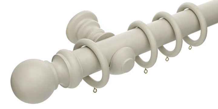 Hallis Honister 50mm Stone Wooden Curtain Pole - Curtain Poles Emporium