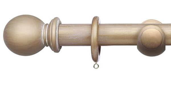 Integra Masterpiece Cream Gold 50mm Curtain Pole Ball Finial - Curtain Poles Emporium