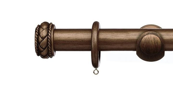 Integra Masterpiece Collection Burnished Bronze 35mm Curtain Pole Byzantine Finial - Curtain Poles Emporium