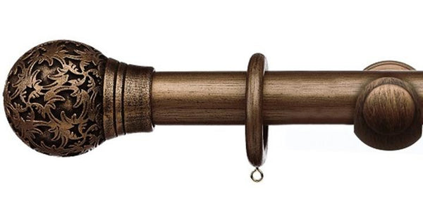 Integra Masterpiece Collection Burnished Bronze 50mm Curtain Pole Chantilly Finial - Curtain Poles Emporium