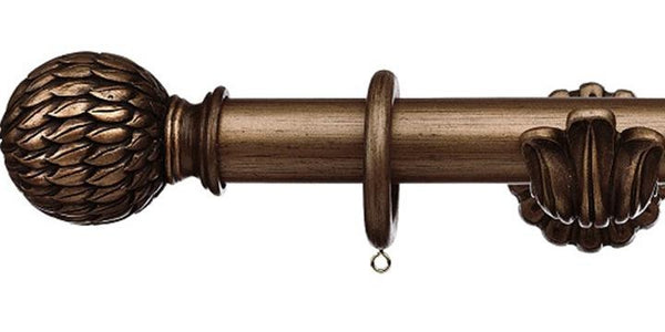 Integra Masterpiece Ornate Burnished Bronze 35mm Curtain Pole Phoenix Finial - Curtain Poles Emporium