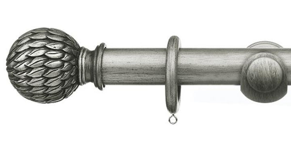 Integra Masterpiece Collection Black Gold 35mm Curtain Pole Phoenix Finial - Curtain Poles Emporium