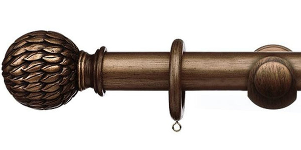 Integra Masterpiece Collection Burnished Bronze 35mm Curtain Pole Phoenix Finial - Curtain Poles Emporium