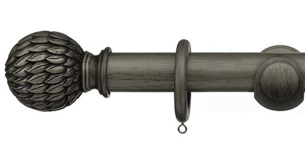 Integra Masterpiece Collection Pewter 35mm Curtain Pole Phoenix Finial - Curtain Poles Emporium